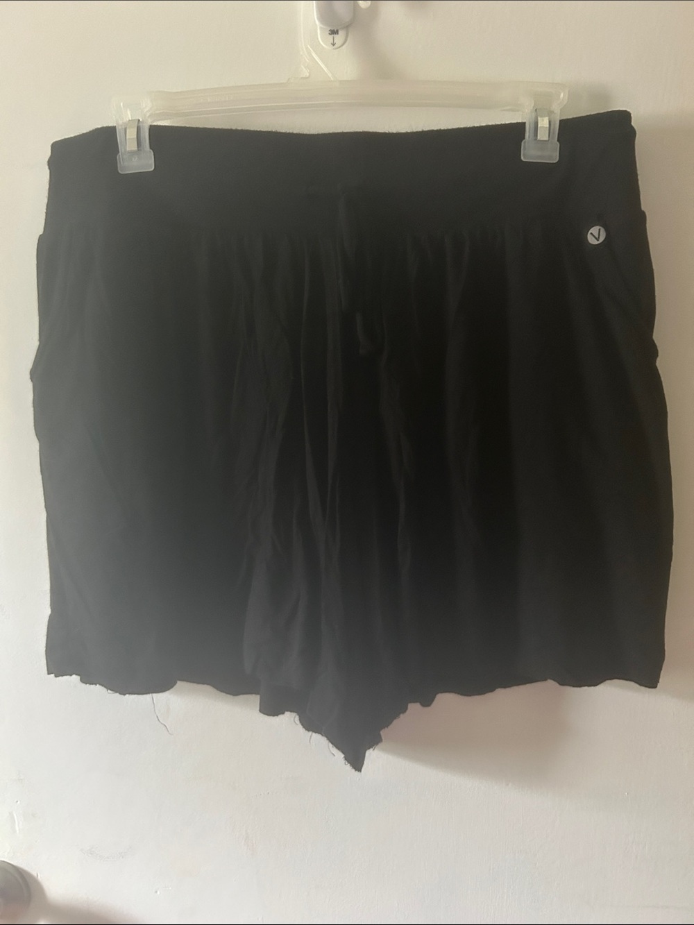 Livi Active Black Women's Athletic Shorts with V Logo